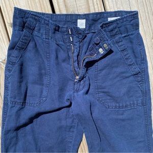 GAP cotton/linen blend wide leg pants